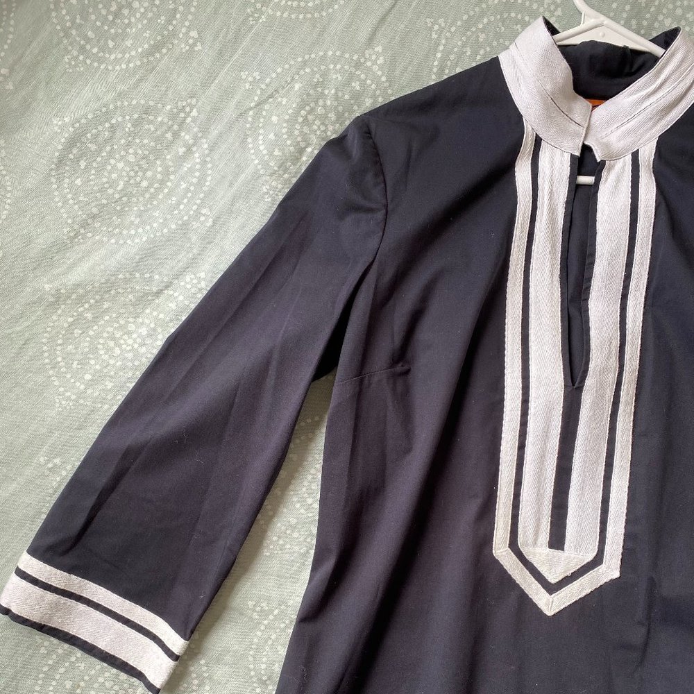 Tory Burch - Navy tunic with white trim